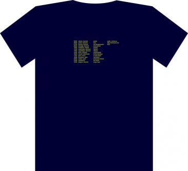 Navy Coming Up T Shirt With European Tour Dates